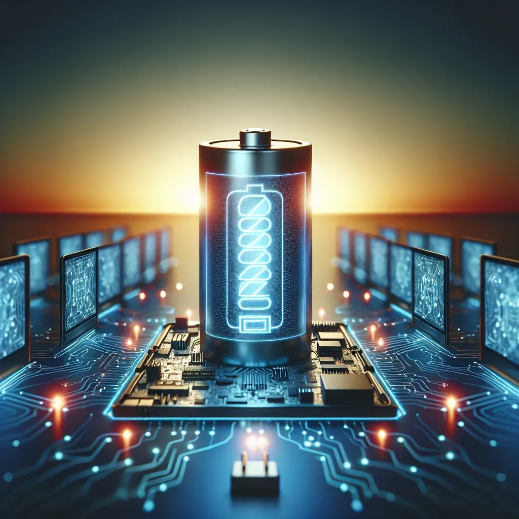 "Imagem ilustrativa do Windows 12 exibindo o novo recurso de gerenciamento avançado de bateria, destacando a interface inovadora e as opções de otimização de energia disponíveis para usuários."