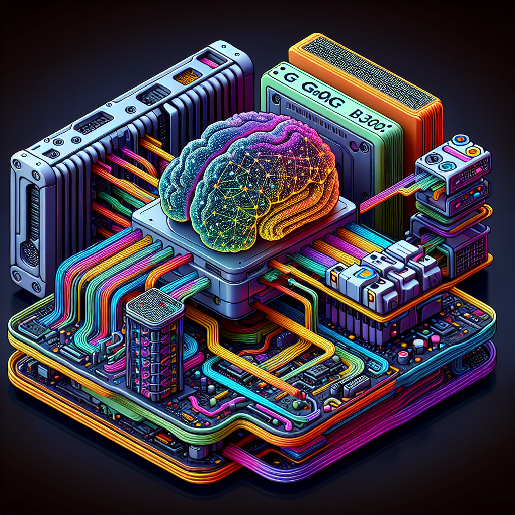 "Diagram illustrating GB300 integration within DGX B300 systems, highlighting AI inference capabilities and enhanced performance features."